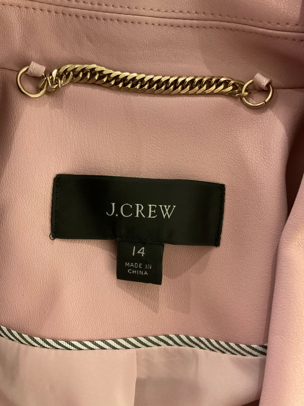 J. Crew Pink Women's Faux Leather Blazer - Picture 4 of 5